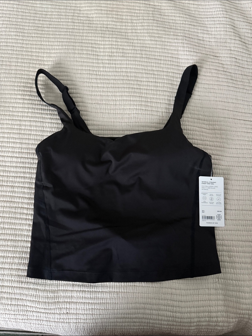 Athleta Black Adjustable-Strap Cropped Camisole